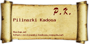 Pilinszki Kadosa névjegykártya